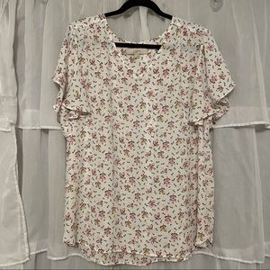 LOFT Autumn Floral Blouse